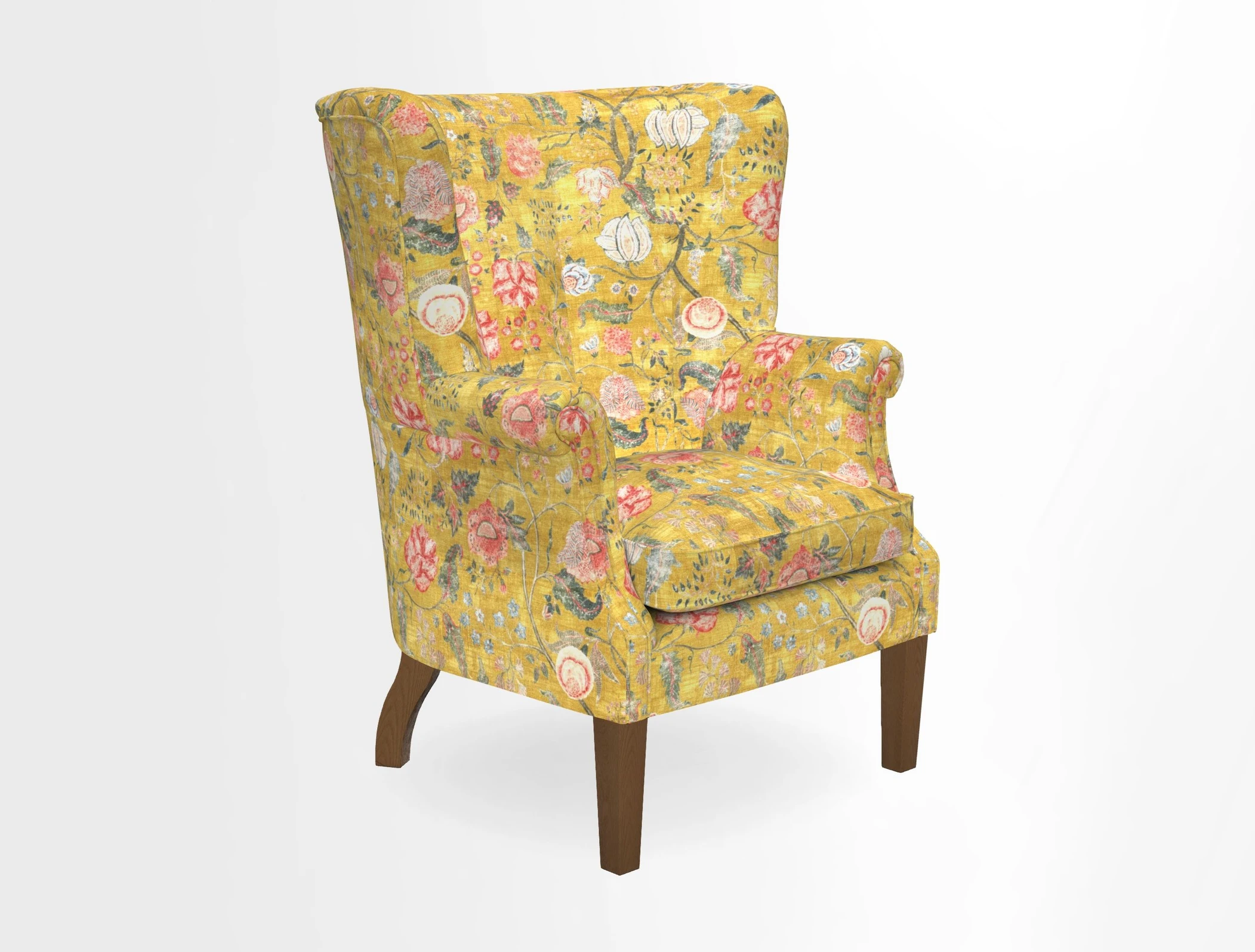 Whitewell Fluted Chair in Textured Velvet Veridian