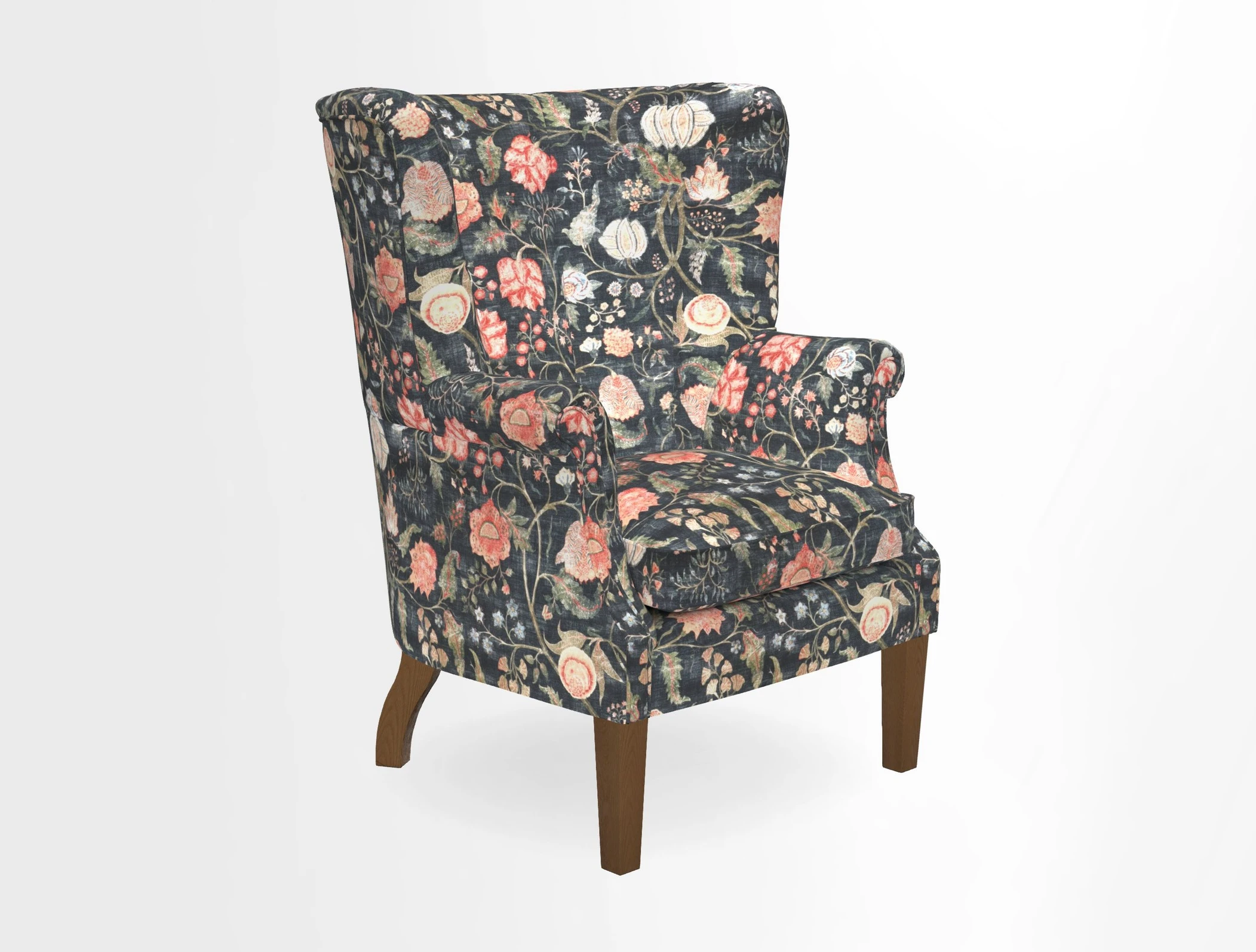 Whitewell Fluted Chair in Textured Velvet Veridian