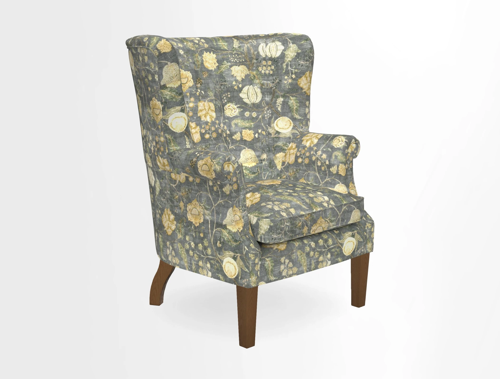 Whitewell Fluted Chair in Textured Velvet Veridian