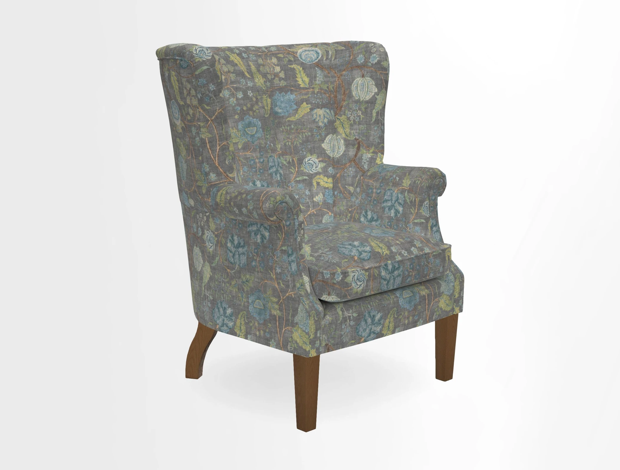 Whitewell Fluted Chair in Textured Velvet Veridian