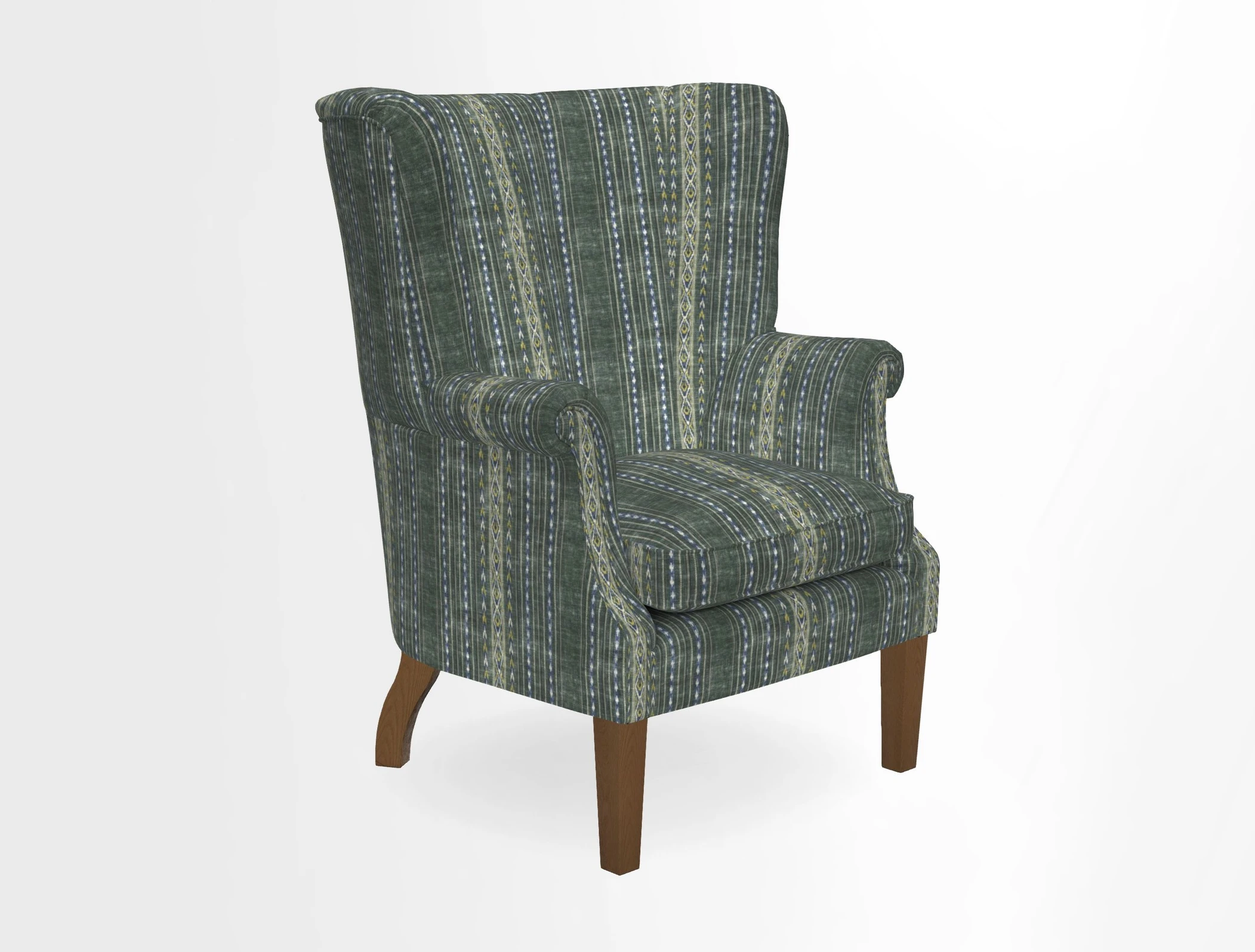 Whitewell Fluted Chair in Textured Velvet Veridian