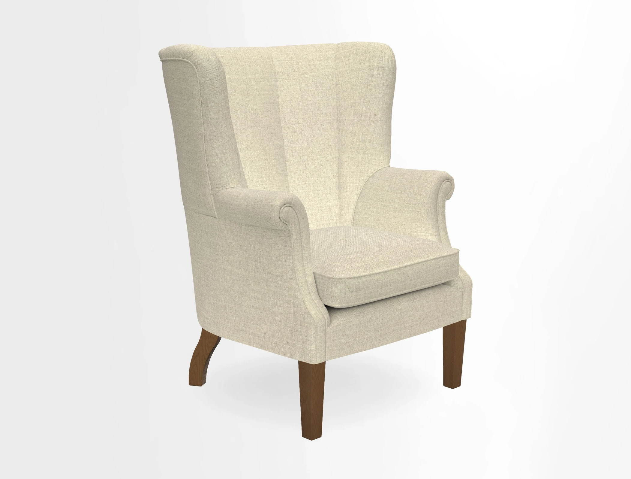 Whitewell Fluted Chair in Textured Velvet Veridian
