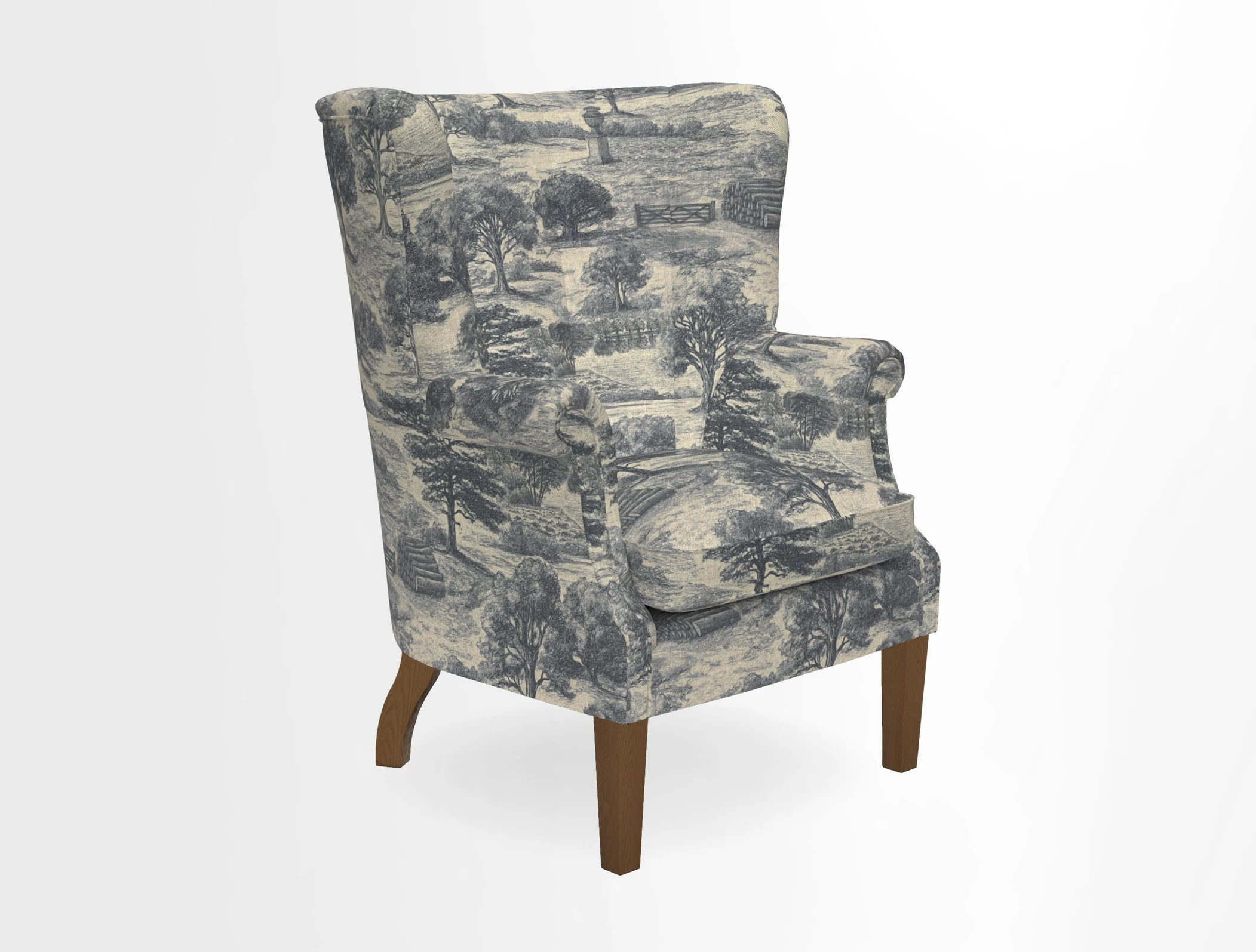 Whitewell Fluted Chair in Textured Velvet Veridian
