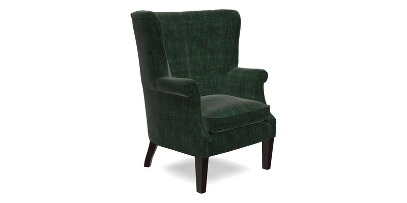 Whitewell Fluted Chair in Textured Velvet Veridian
