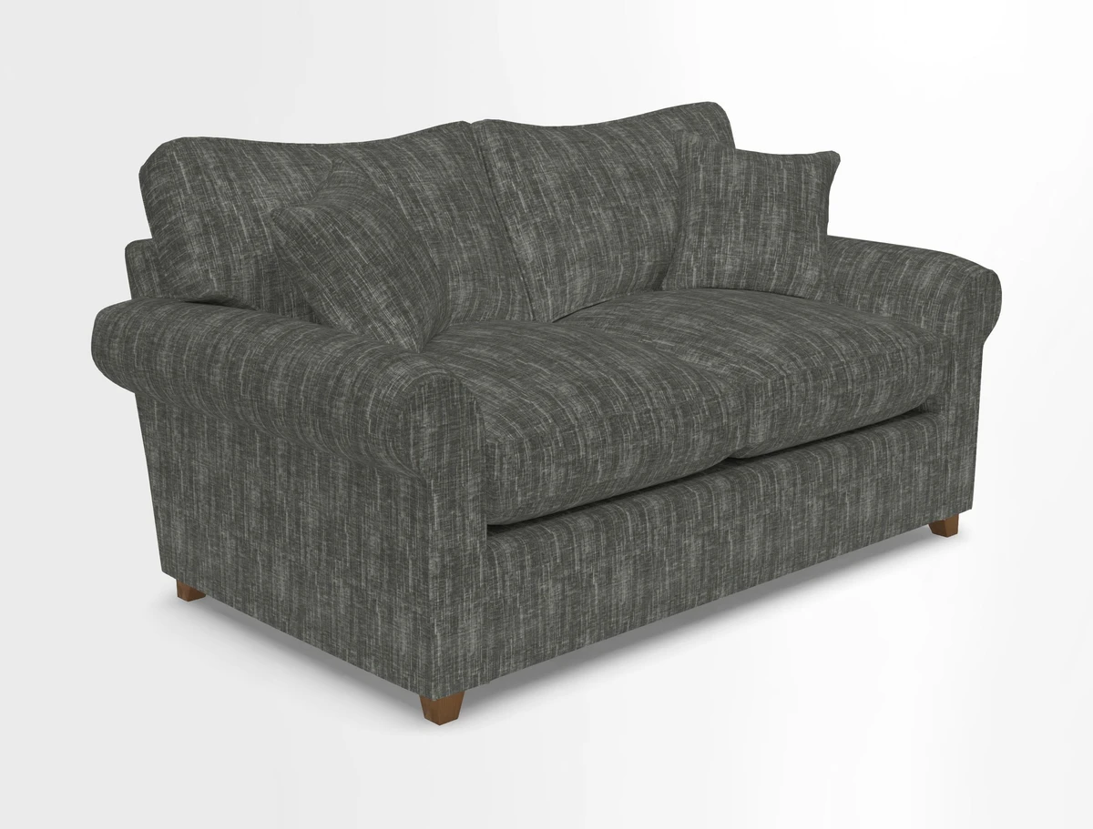 Waverley 2 Seater Sofa Bed in wo Tone Plain Biscuit