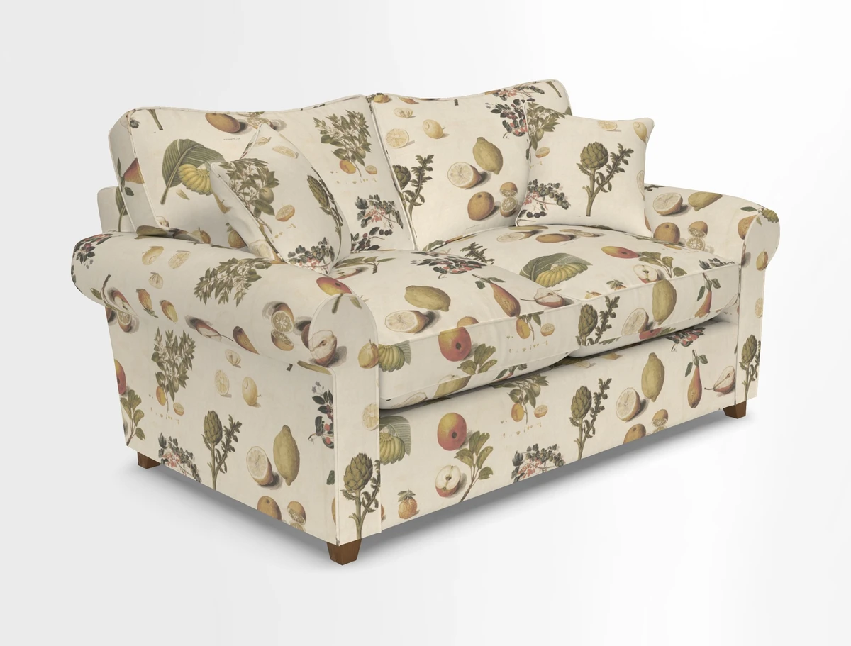 Waverley 2 Seater Sofa Bed in wo Tone Plain Biscuit