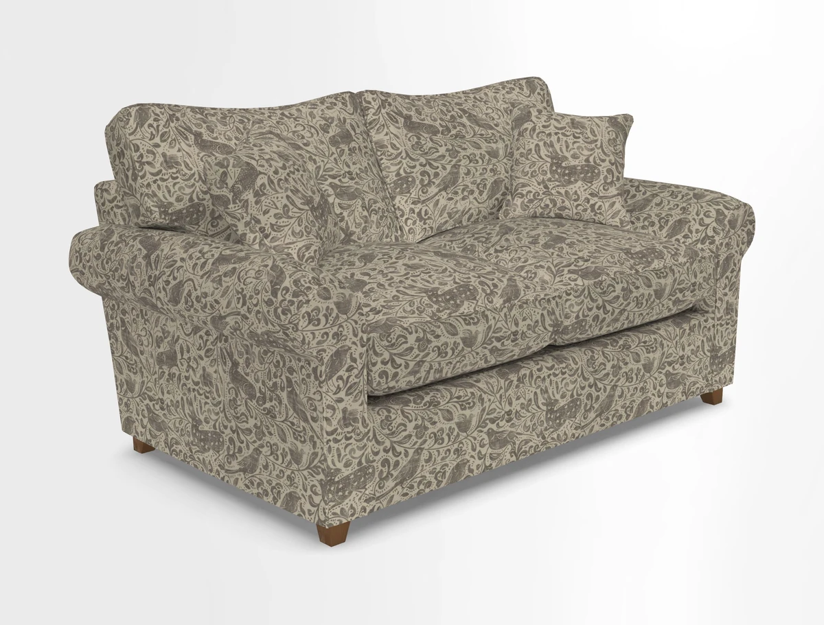 Waverley 2 Seater Sofa Bed in wo Tone Plain Biscuit