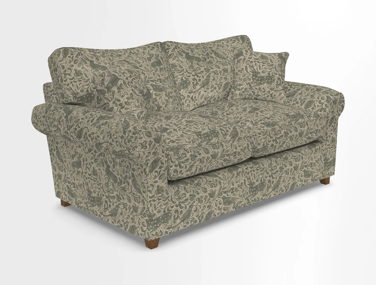 Waverley 2 Seater Sofa Bed in wo Tone Plain Biscuit