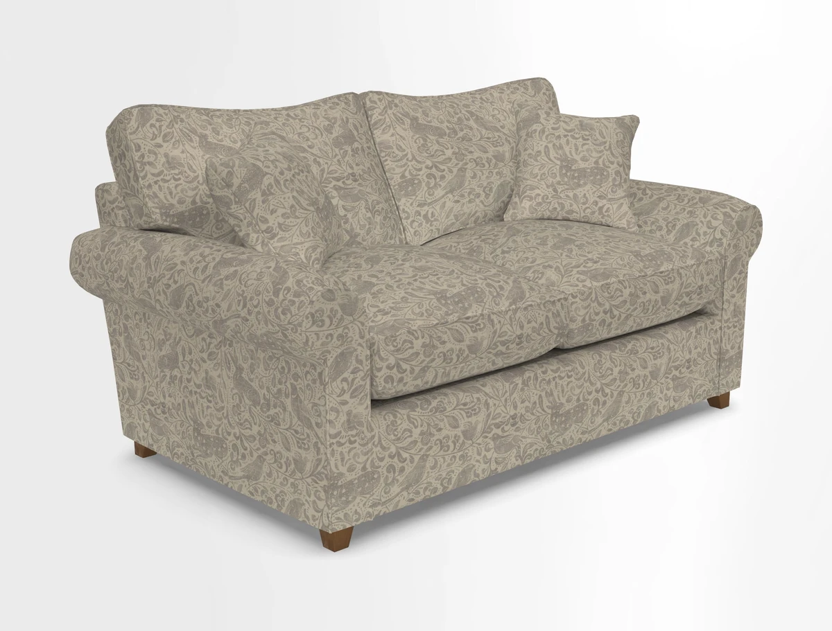 Waverley 2 Seater Sofa Bed in wo Tone Plain Biscuit