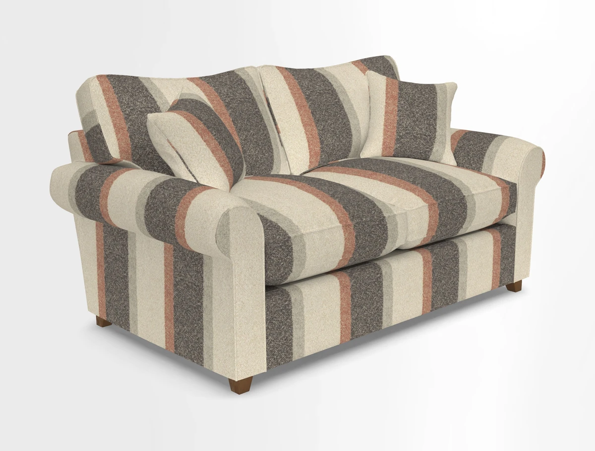 Waverley 2 Seater Sofa Bed in wo Tone Plain Biscuit