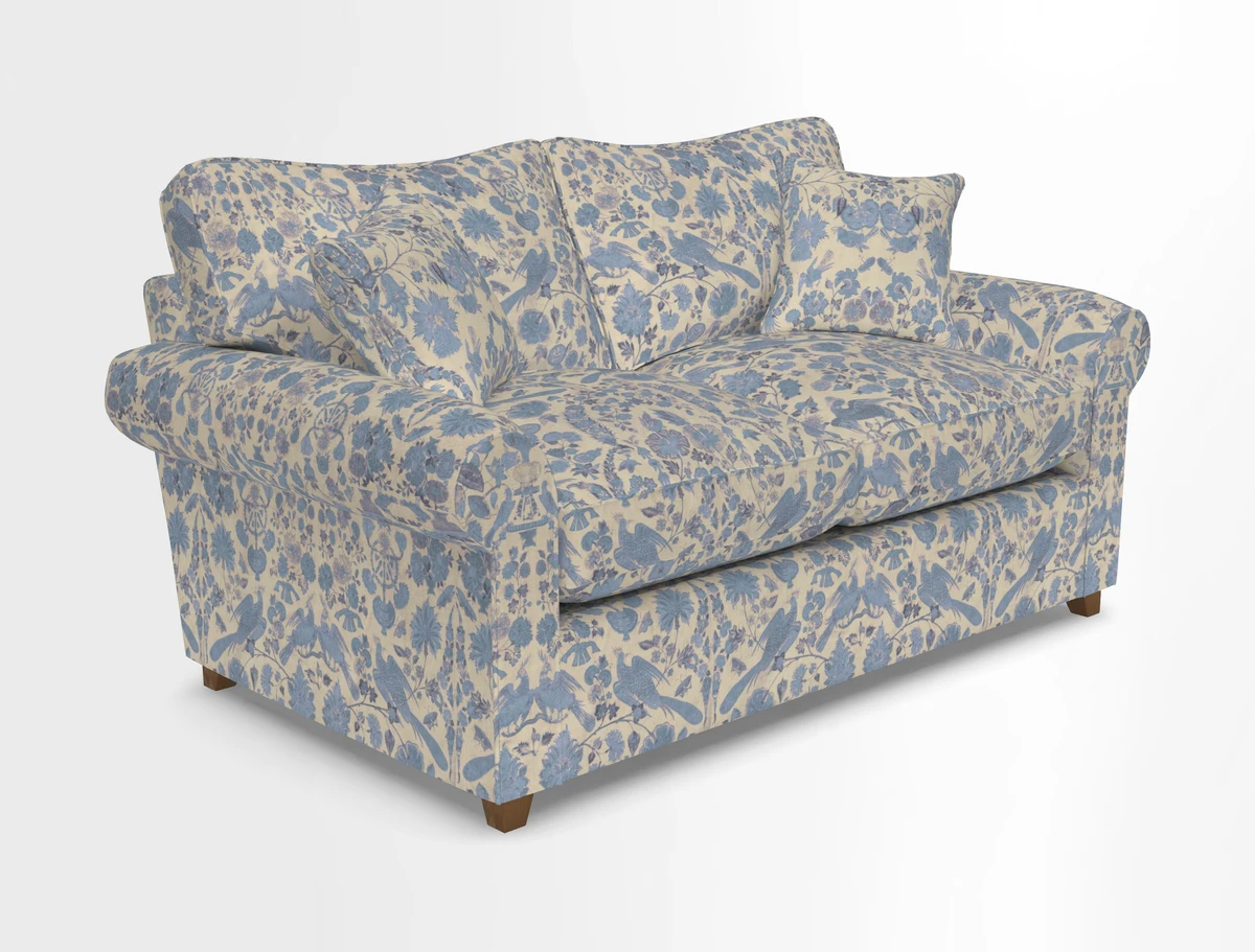 Waverley 2 Seater Sofa Bed in wo Tone Plain Biscuit