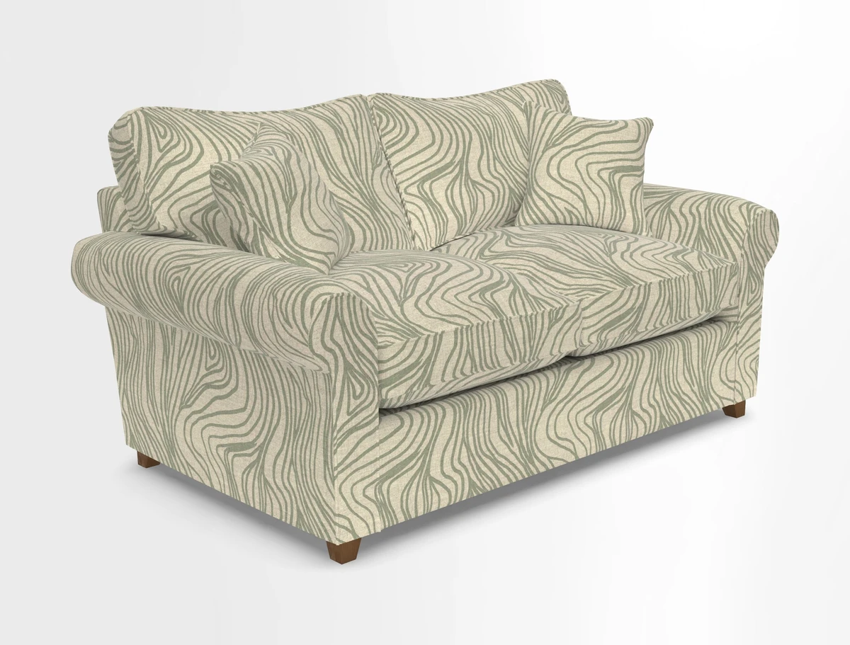 Waverley 2 Seater Sofa Bed in wo Tone Plain Biscuit