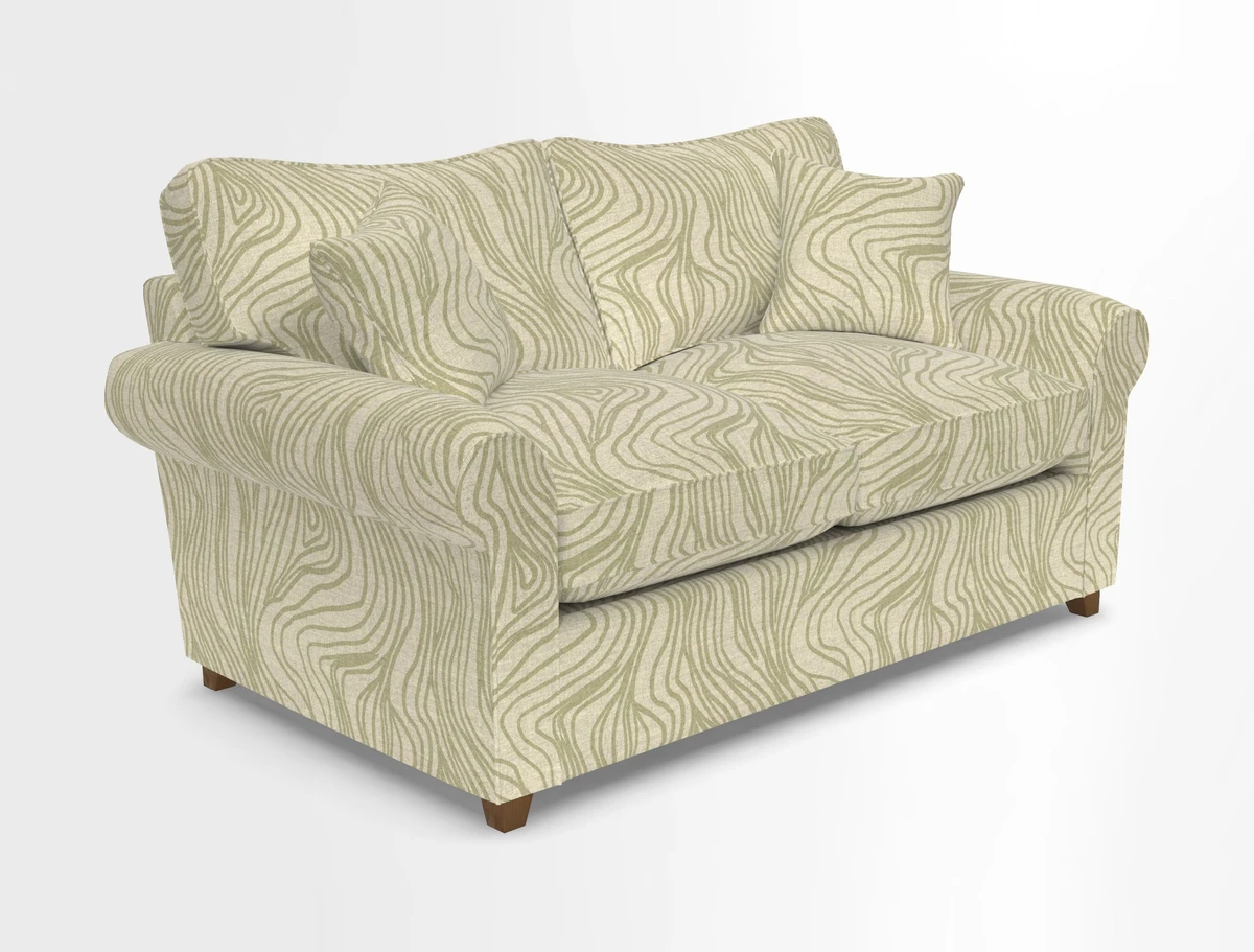 Waverley 2 Seater Sofa Bed in wo Tone Plain Biscuit