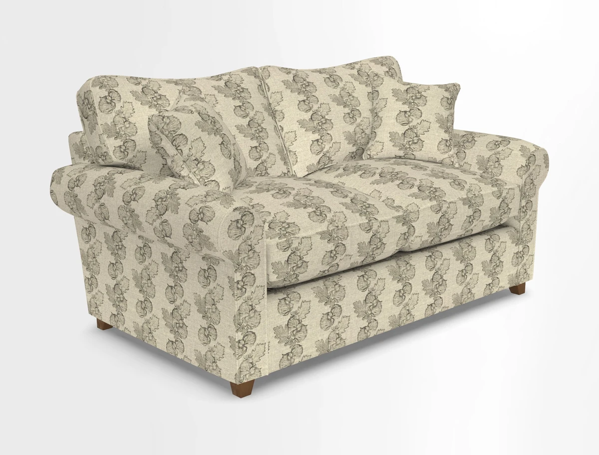 Waverley 2 Seater Sofa Bed in wo Tone Plain Biscuit