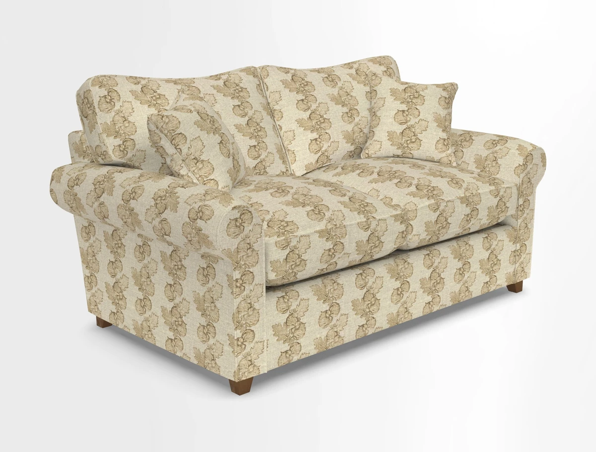 Waverley 2 Seater Sofa Bed in wo Tone Plain Biscuit