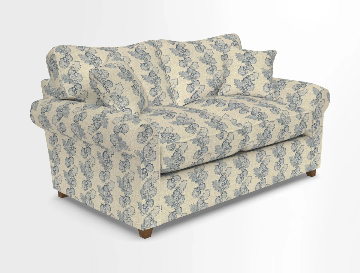 Waverley 2 Seater Sofa Bed in wo Tone Plain Biscuit