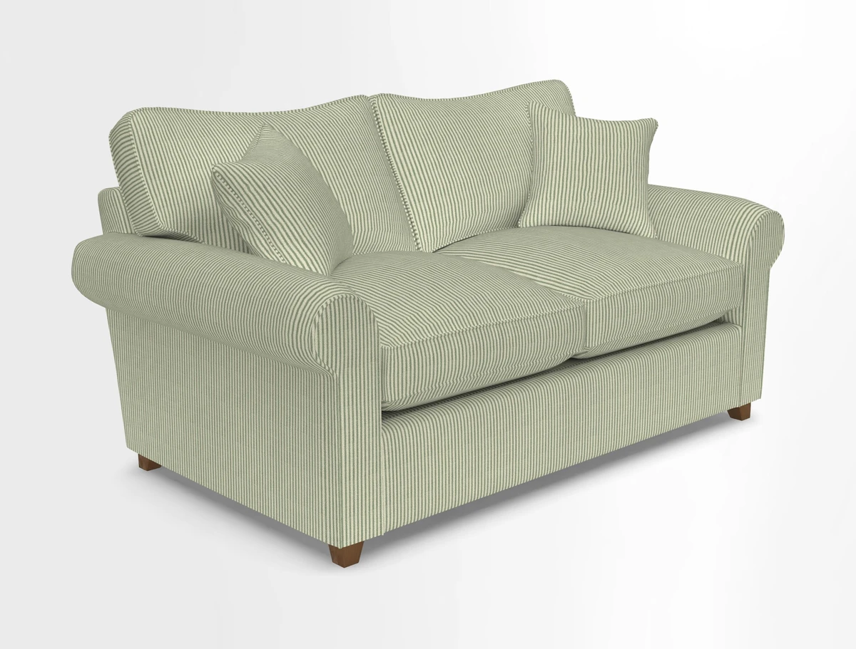 Waverley 2 Seater Sofa Bed in wo Tone Plain Biscuit