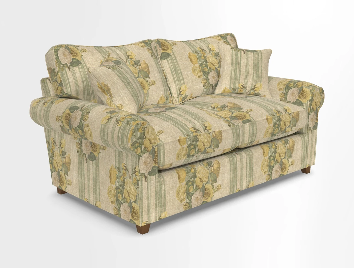 Waverley 2 Seater Sofa Bed in wo Tone Plain Biscuit