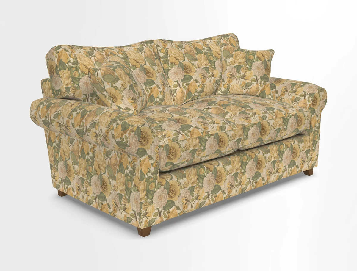 Waverley 2 Seater Sofa Bed in wo Tone Plain Biscuit