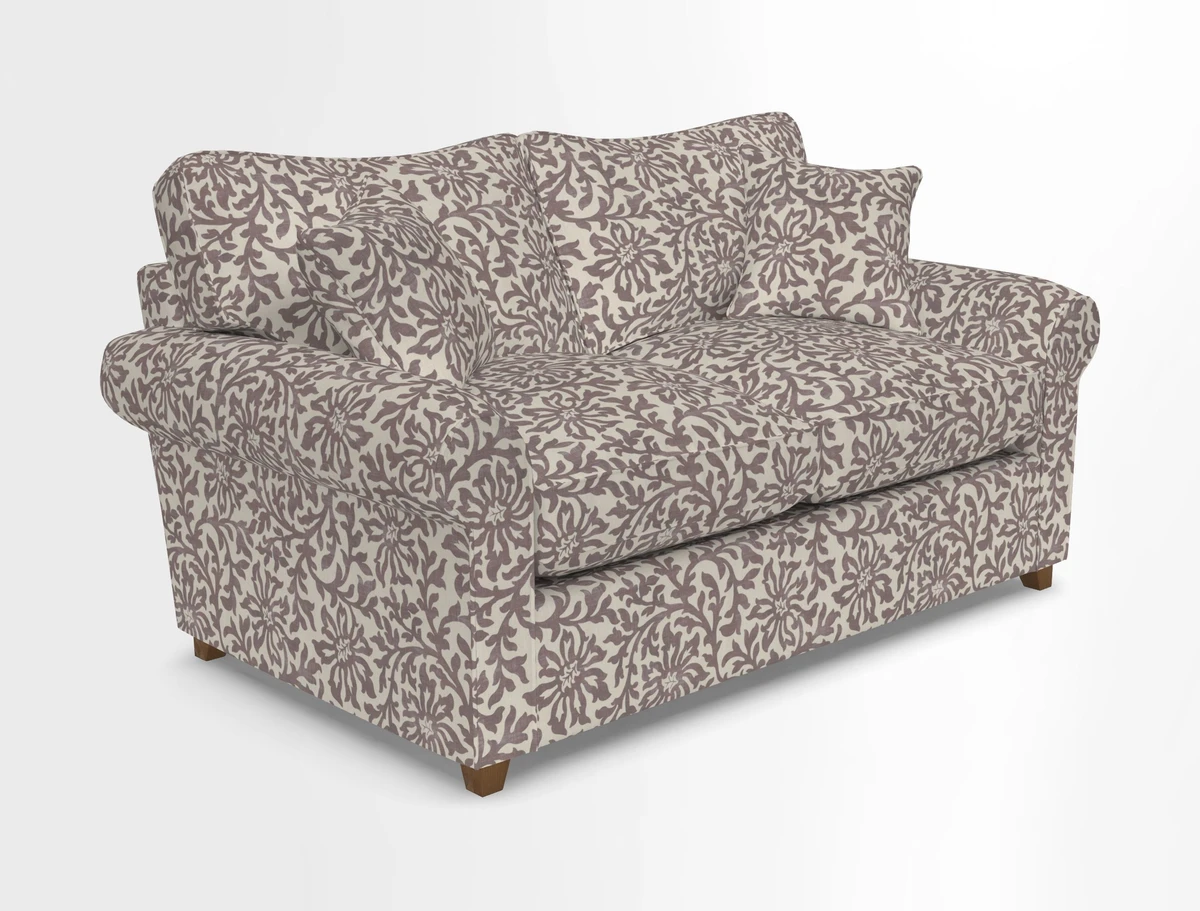 Waverley 2 Seater Sofa Bed in wo Tone Plain Biscuit