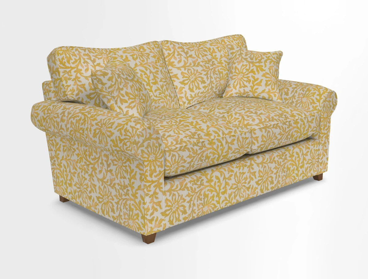 Waverley 2 Seater Sofa Bed in wo Tone Plain Biscuit
