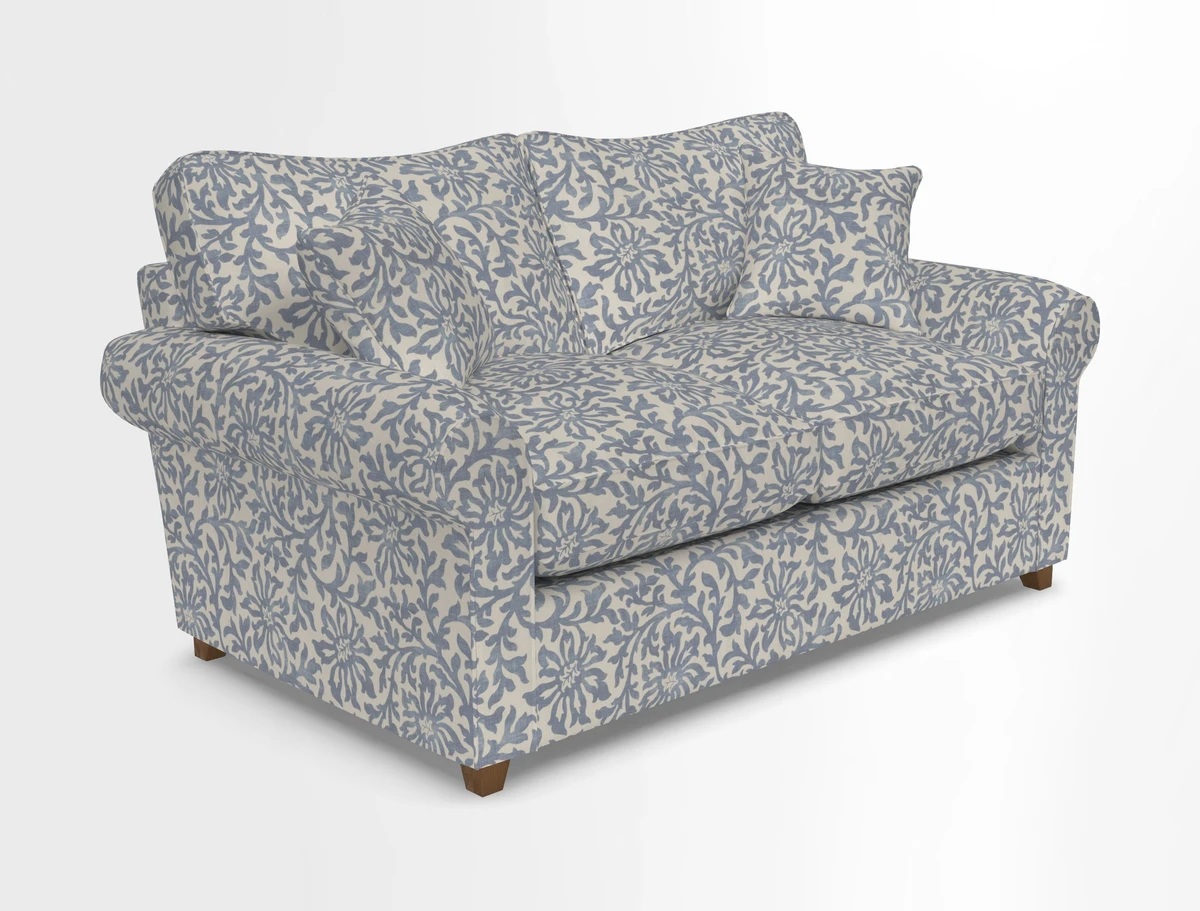 Waverley 2 Seater Sofa Bed in wo Tone Plain Biscuit