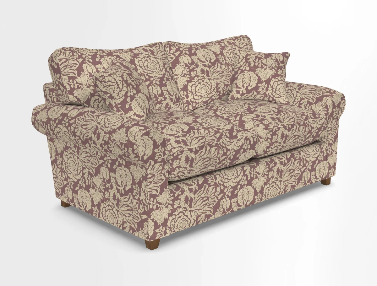 Waverley 2 Seater Sofa Bed in wo Tone Plain Biscuit