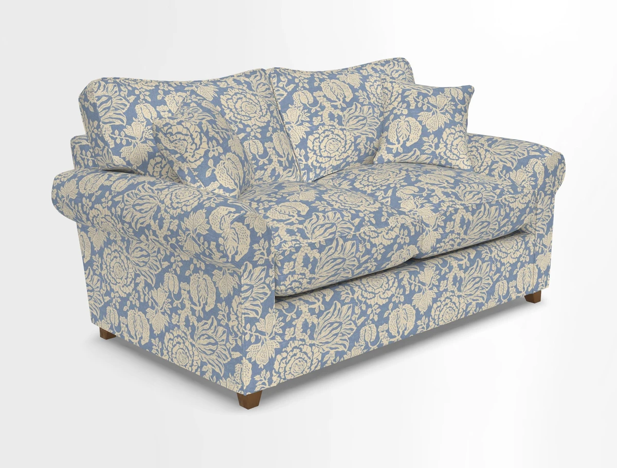 Waverley 2 Seater Sofa Bed in wo Tone Plain Biscuit