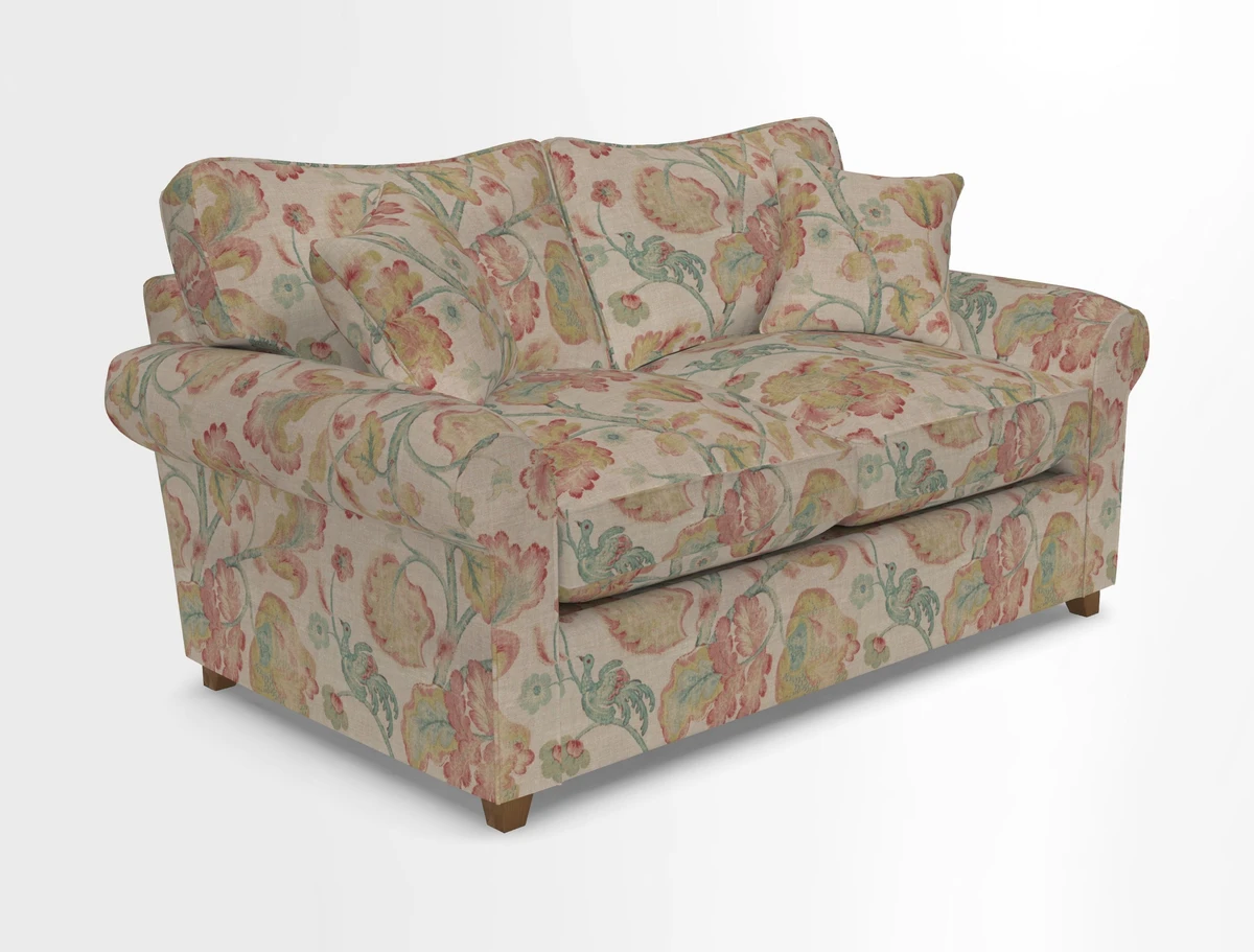 Waverley 2 Seater Sofa Bed in wo Tone Plain Biscuit