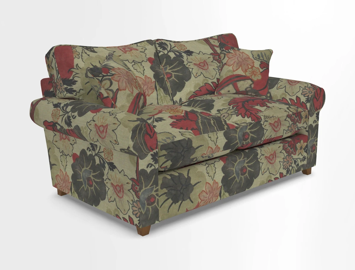Waverley 2 Seater Sofa Bed in wo Tone Plain Biscuit
