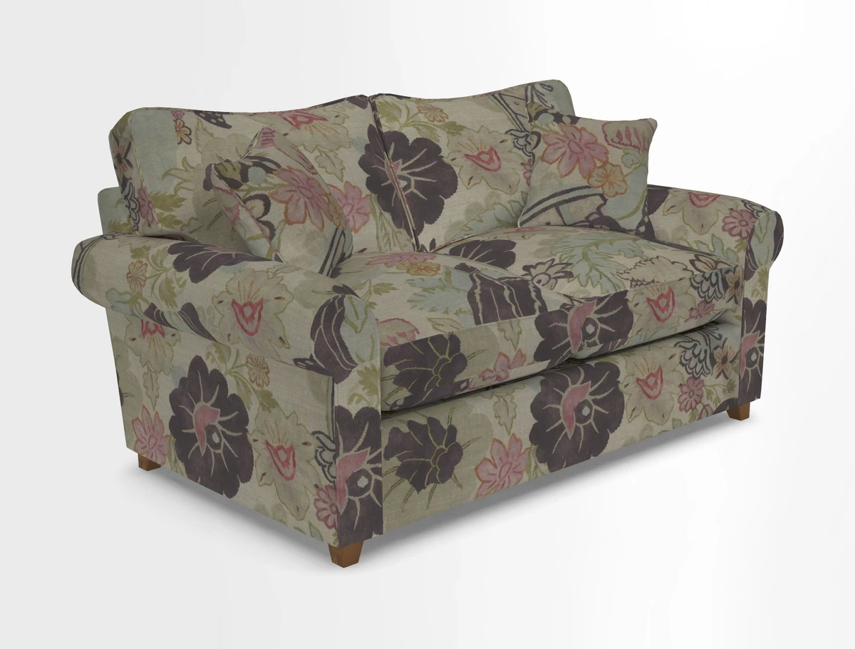 Waverley 2 Seater Sofa Bed in wo Tone Plain Biscuit