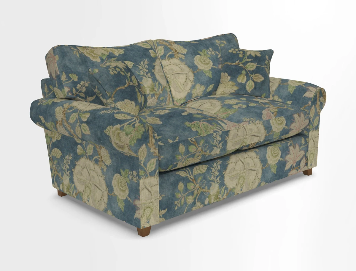 Waverley 2 Seater Sofa Bed in wo Tone Plain Biscuit