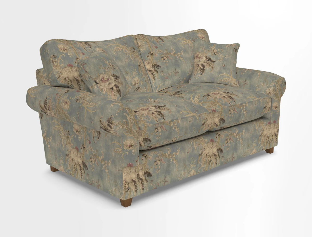 Waverley 2 Seater Sofa Bed in wo Tone Plain Biscuit