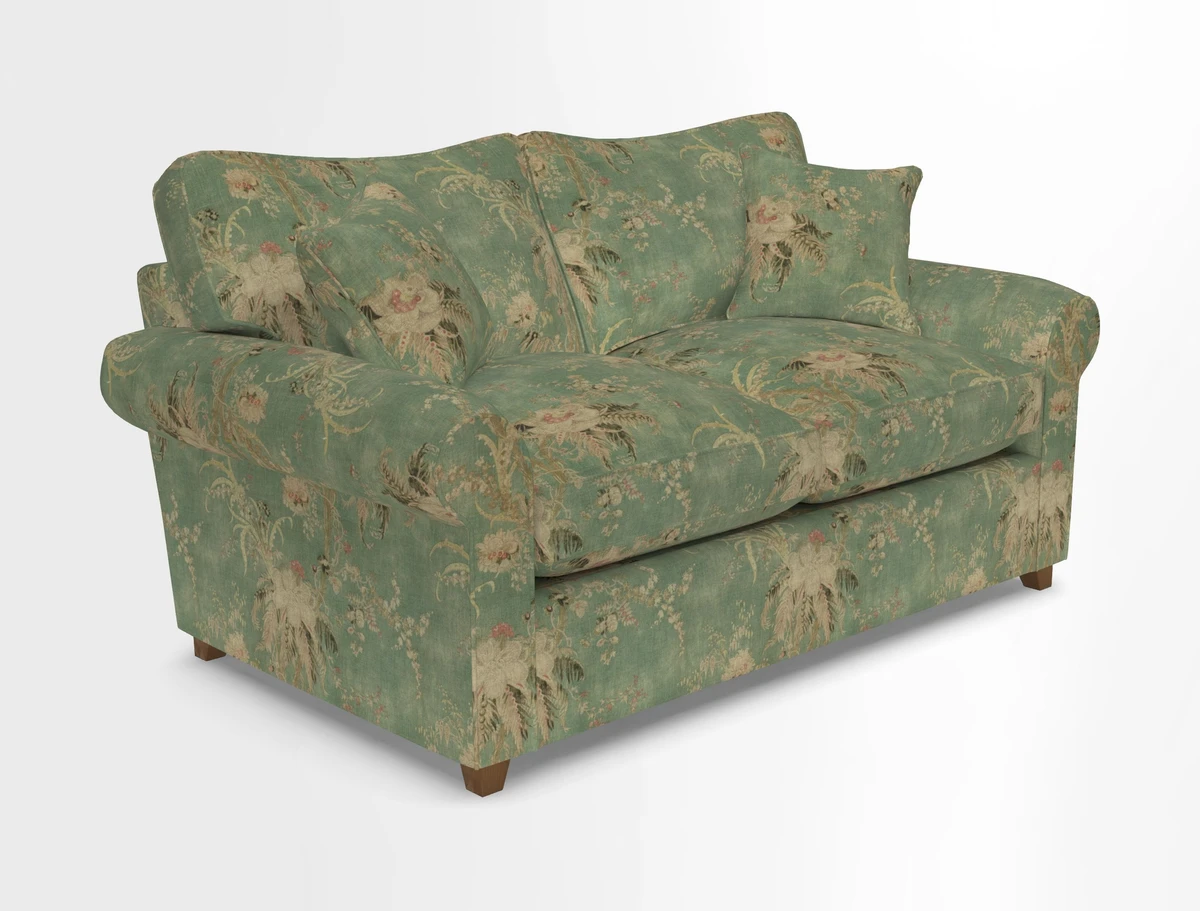 Waverley 2 Seater Sofa Bed in wo Tone Plain Biscuit