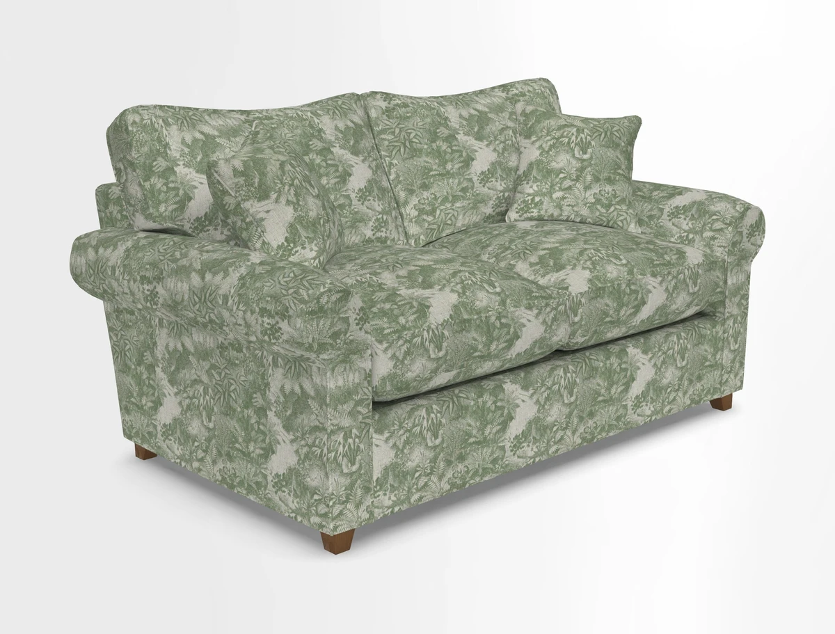 Waverley 2 Seater Sofa Bed in wo Tone Plain Biscuit