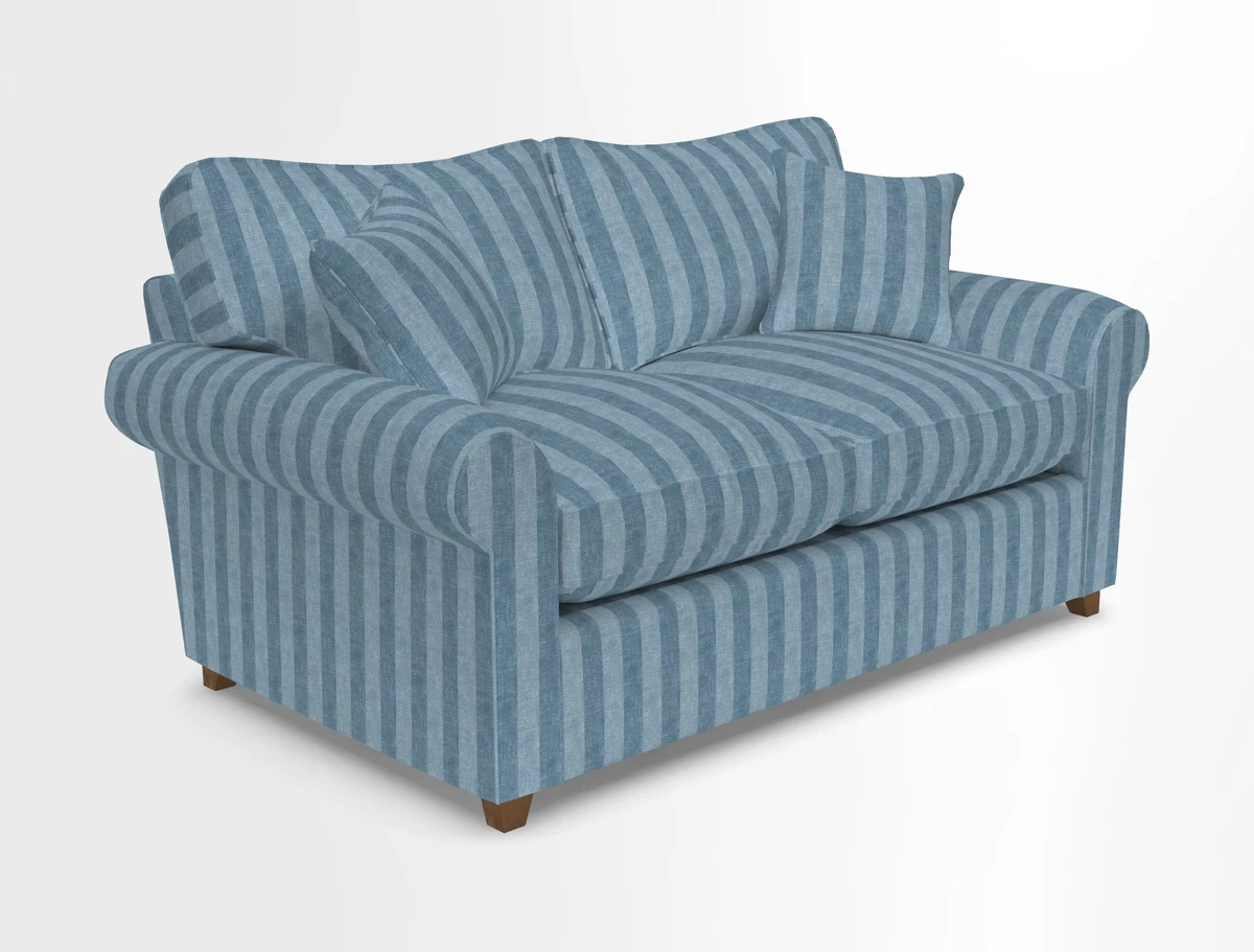 Waverley 2 Seater Sofa Bed in wo Tone Plain Biscuit
