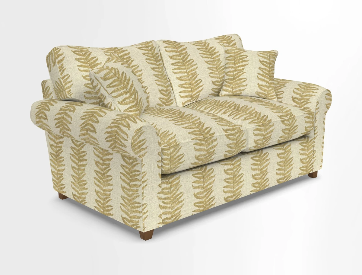 Waverley 2 Seater Sofa Bed in wo Tone Plain Biscuit