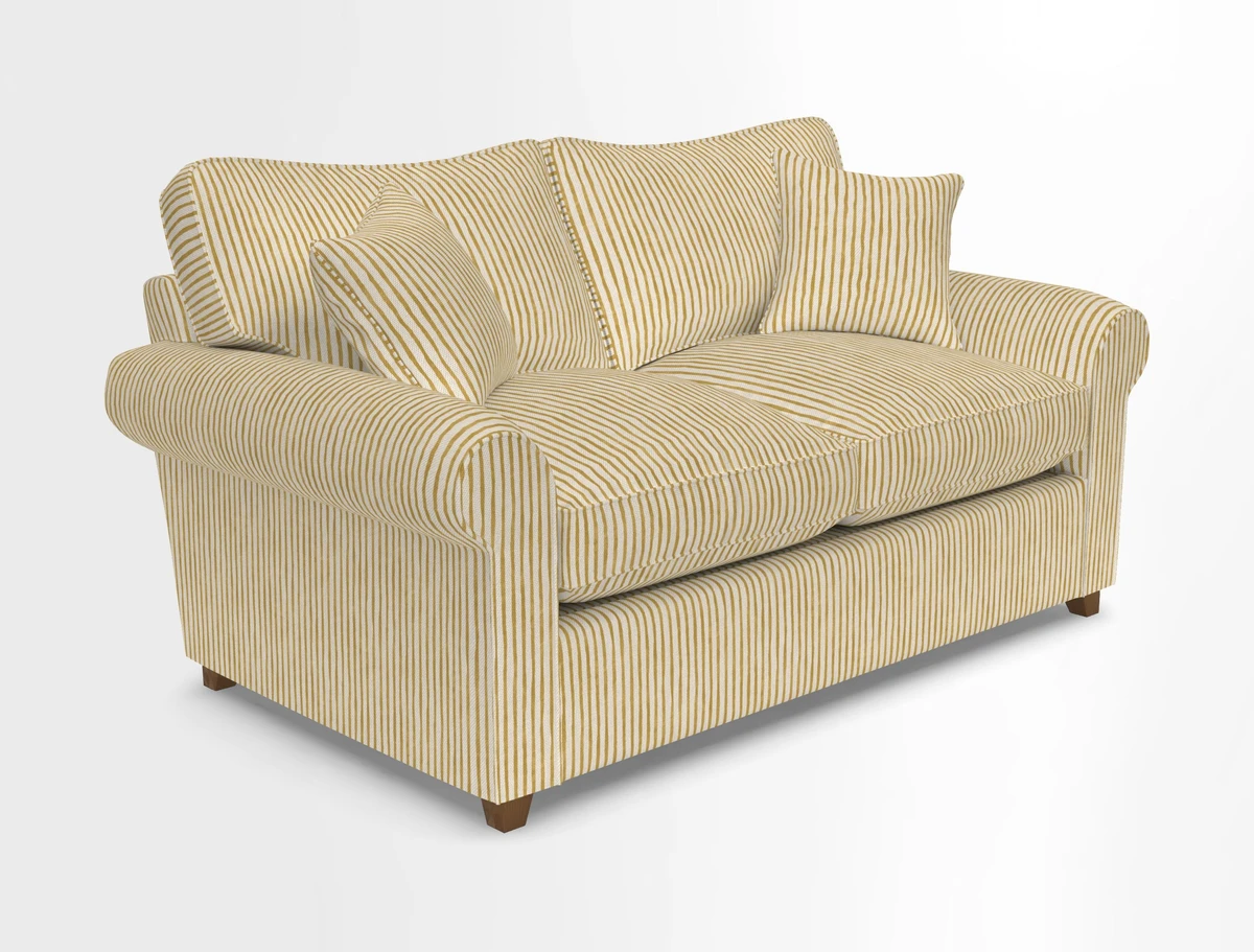 Waverley 2 Seater Sofa Bed in wo Tone Plain Biscuit