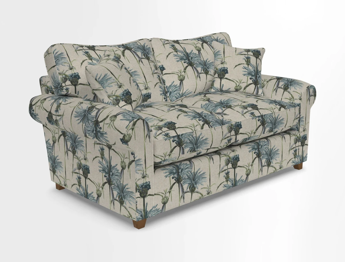Waverley 2 Seater Sofa Bed in wo Tone Plain Biscuit