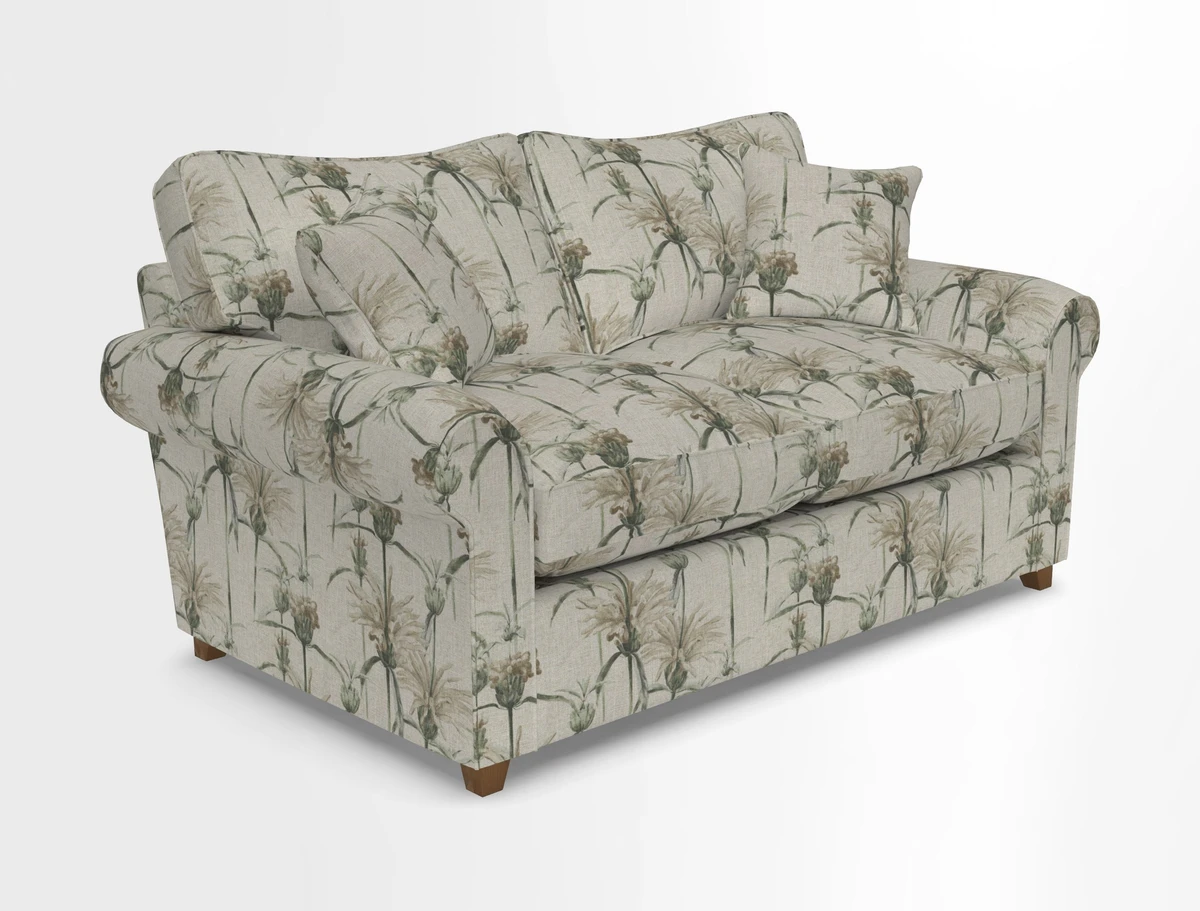 Waverley 2 Seater Sofa Bed in wo Tone Plain Biscuit