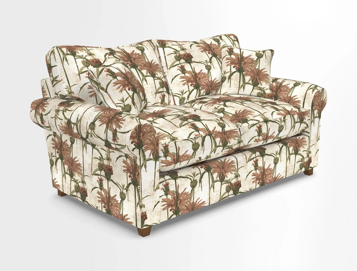 Waverley 2 Seater Sofa Bed in wo Tone Plain Biscuit