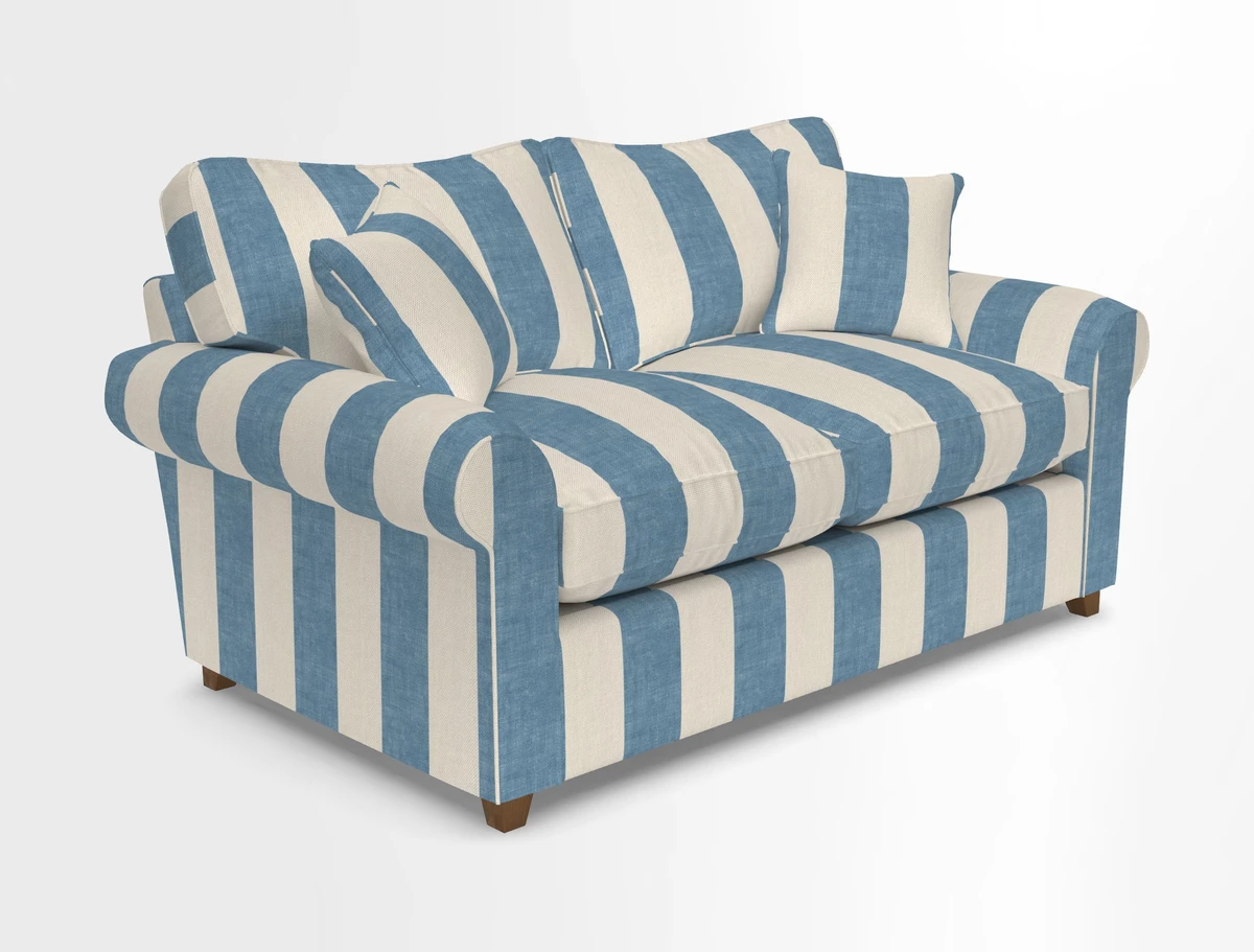 Waverley 2 Seater Sofa Bed in wo Tone Plain Biscuit