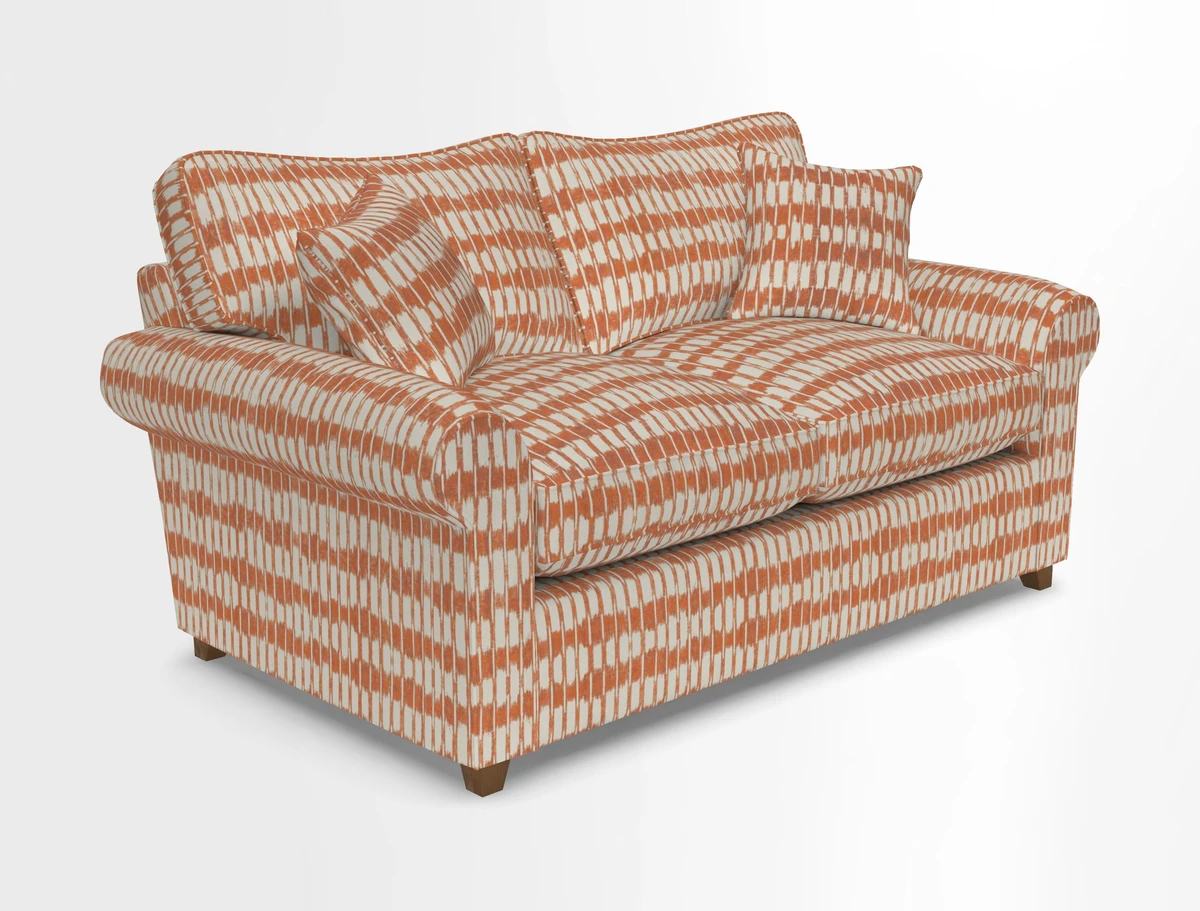 Waverley 2 Seater Sofa Bed in wo Tone Plain Biscuit