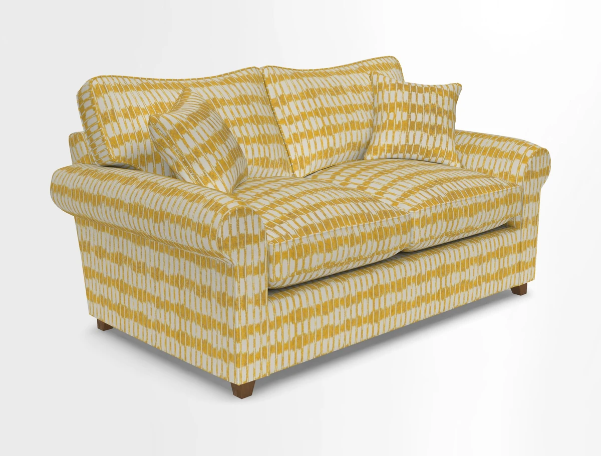 Waverley 2 Seater Sofa Bed in wo Tone Plain Biscuit