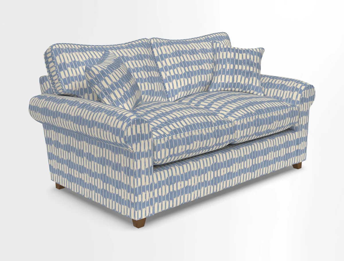 Waverley 2 Seater Sofa Bed in wo Tone Plain Biscuit