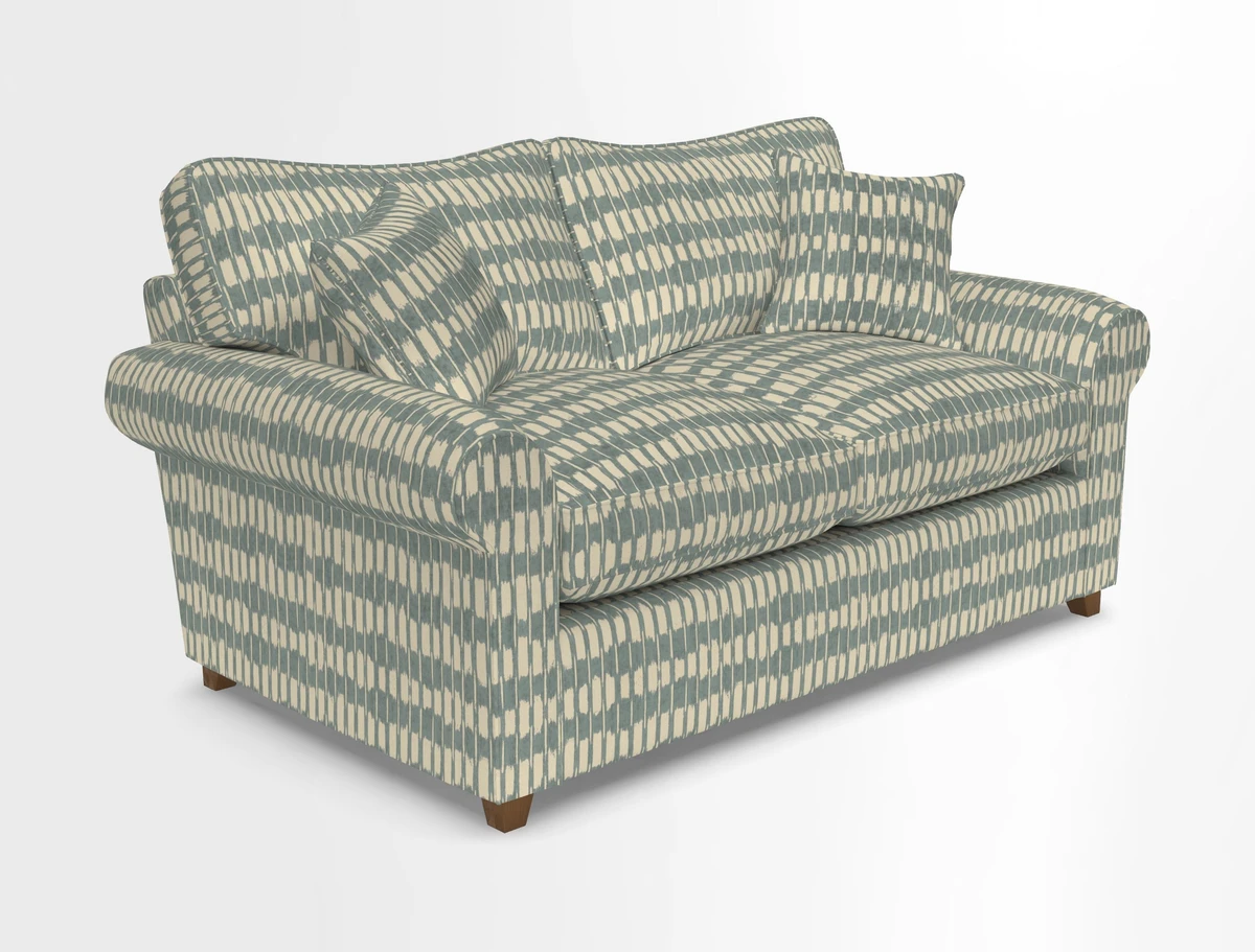 Waverley 2 Seater Sofa Bed in wo Tone Plain Biscuit