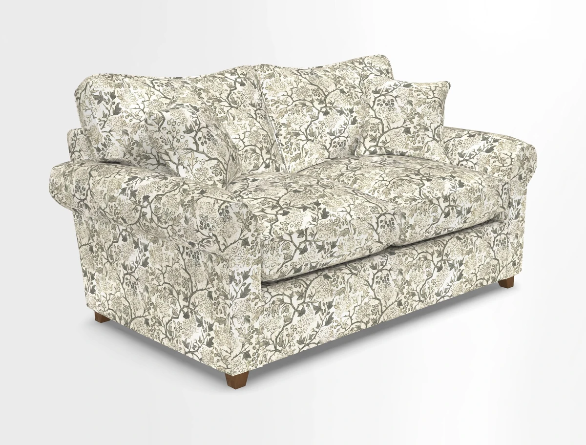 Waverley 2 Seater Sofa Bed in wo Tone Plain Biscuit