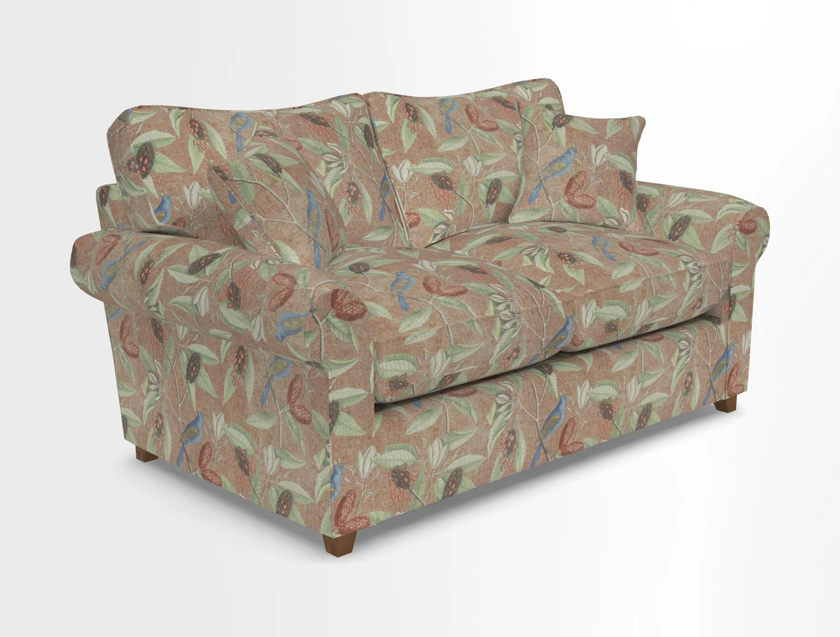 Waverley 2 Seater Sofa Bed in wo Tone Plain Biscuit