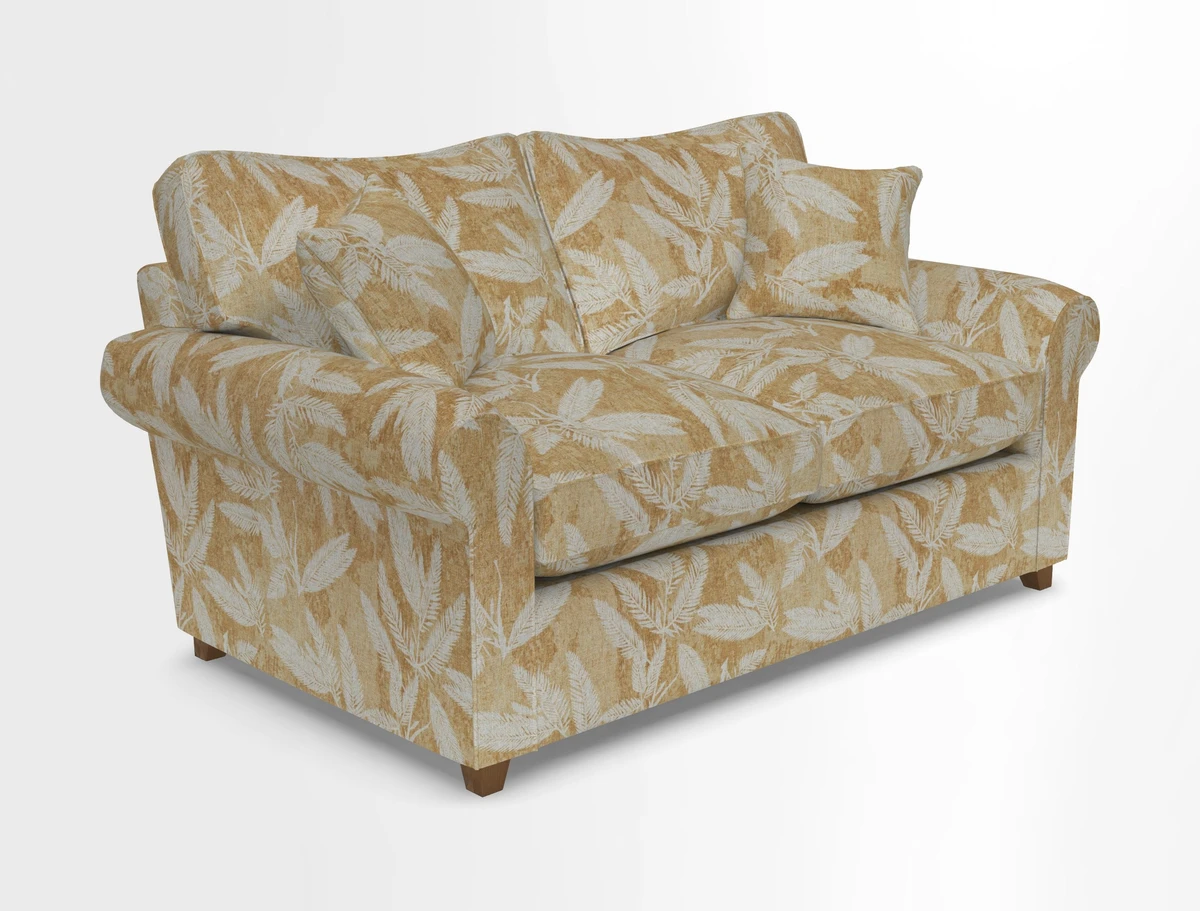 Waverley 2 Seater Sofa Bed in wo Tone Plain Biscuit