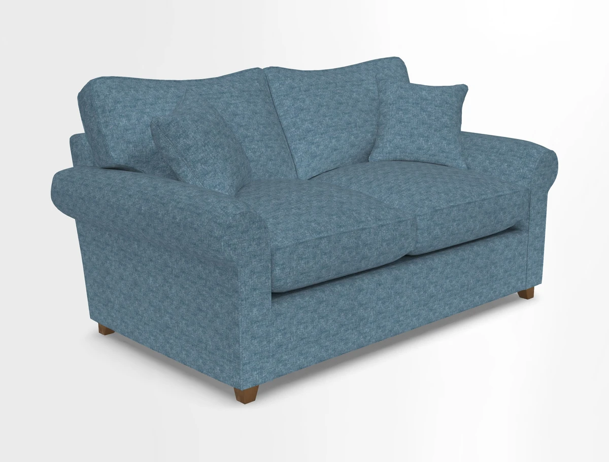 Waverley 2 Seater Sofa Bed in wo Tone Plain Biscuit